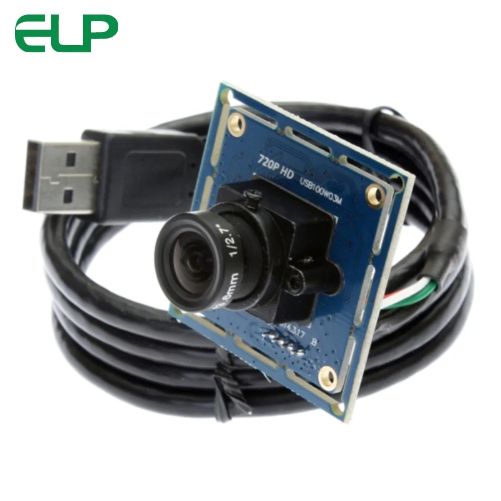 

ELP Mini 720p Webcam USB Camera Module 1.0Megapixel CMOS OV9712 HD Free Driver Industrial Camera for 3D Printer, Machine Vision