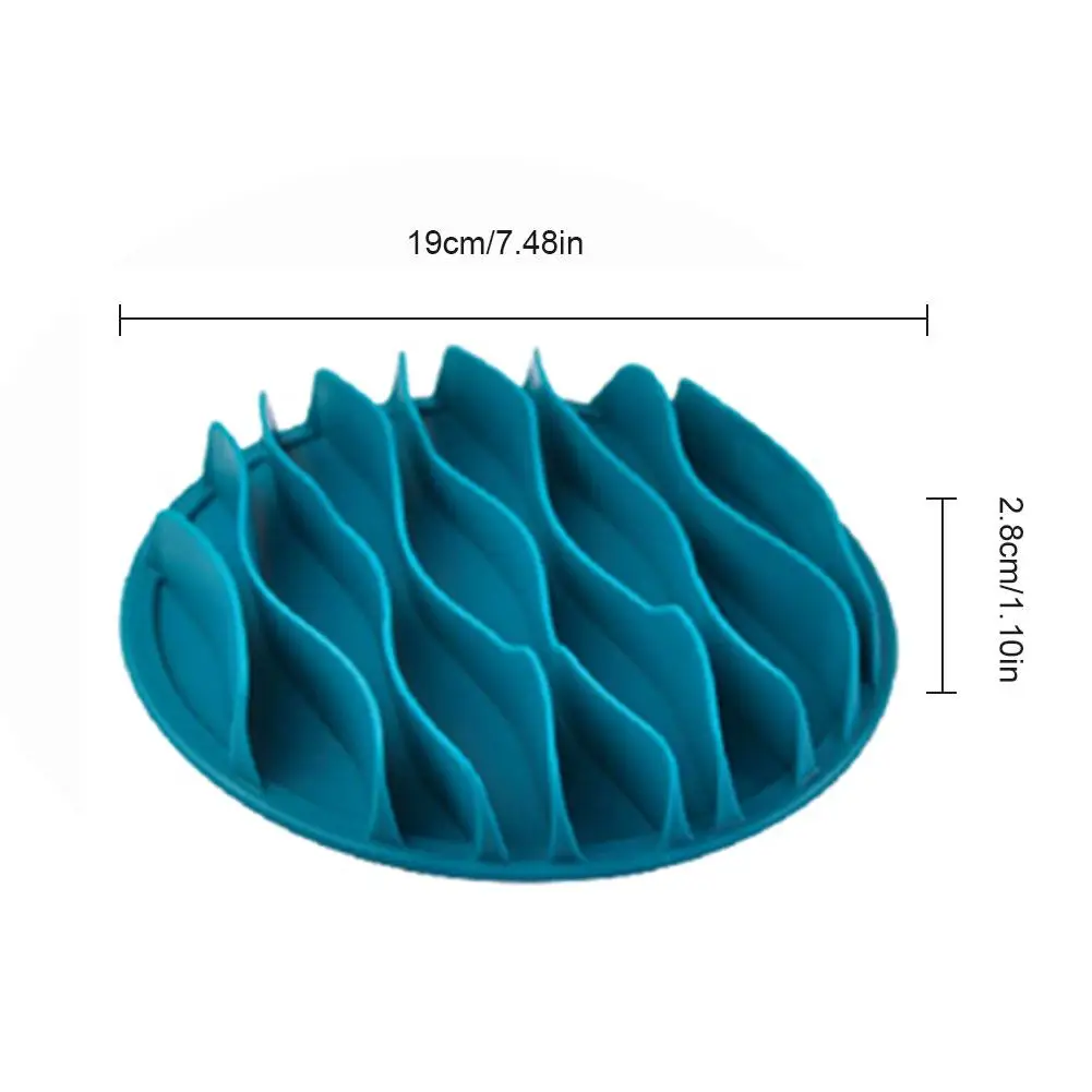 Собачья миска для еды, анти-удушье, медленная кормушка для собак, TPR пластиковая здоровая глоточная еда, забавная головоломка, волнистые линии, миска