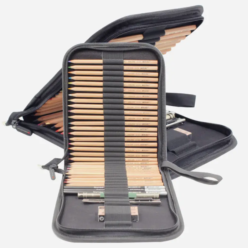 

Black Fountain/Roller Ball Pen Large Pen Case Pen Holder for 36 Pencil case Art Supplies