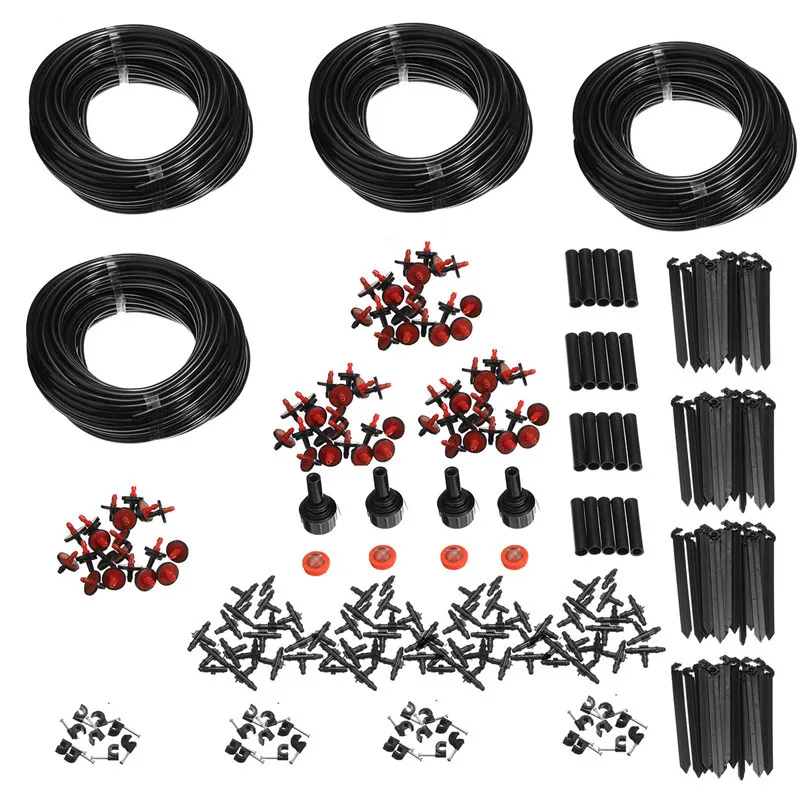 92 м микро капельного орошения самополива автоматическая система Комплект капельницы для растений Сад теплицы