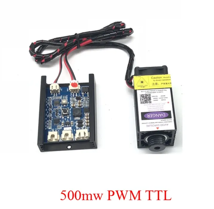 

12V point laser blue violet 500mW adjustable focal length 405nmDIY engraving machine dedicated ttl/pwm drive