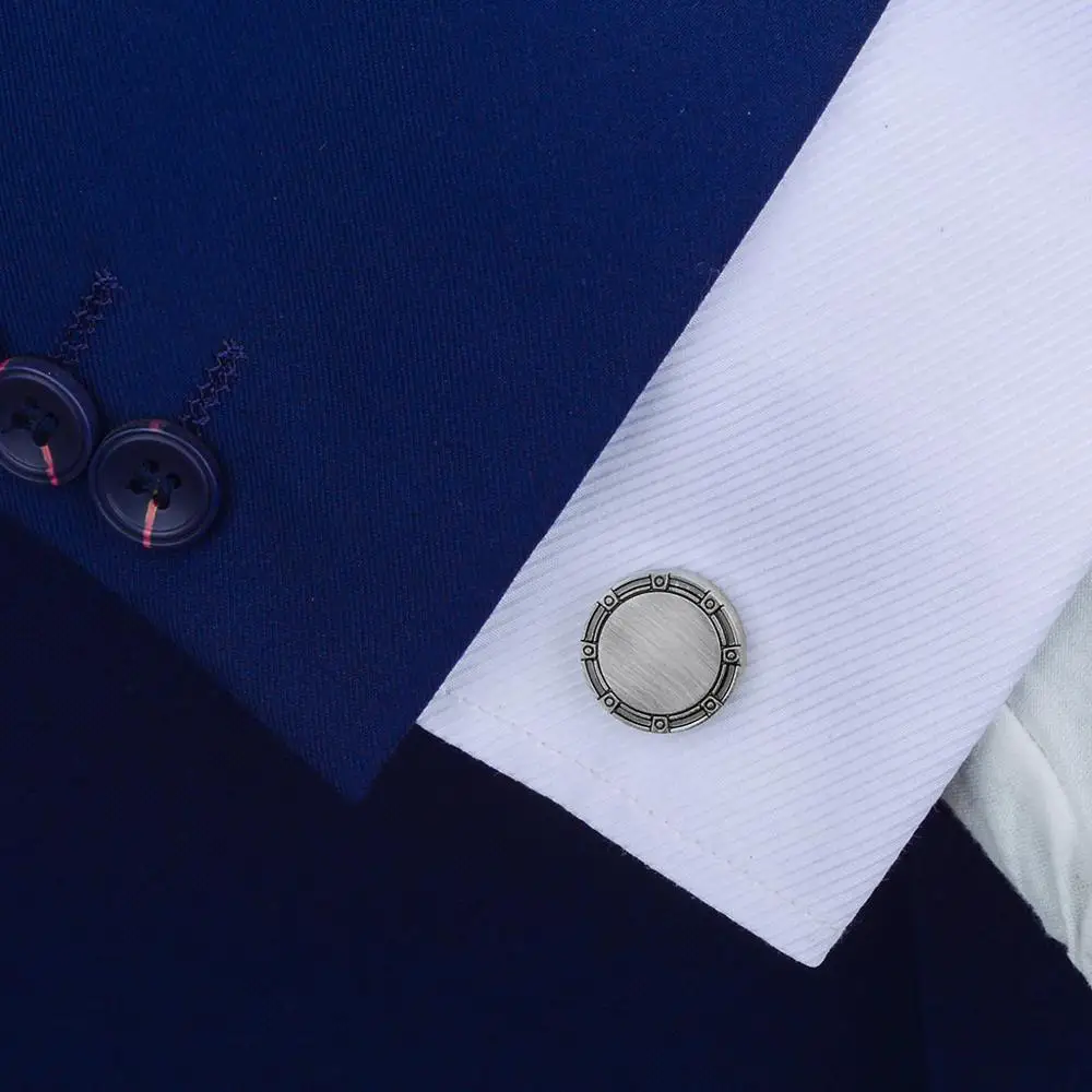 SAVOYSHI классические круглые металлические запонки мужские костюмы рубашка манжета деловая сумка запонки бренд мужской подарок резьба имя