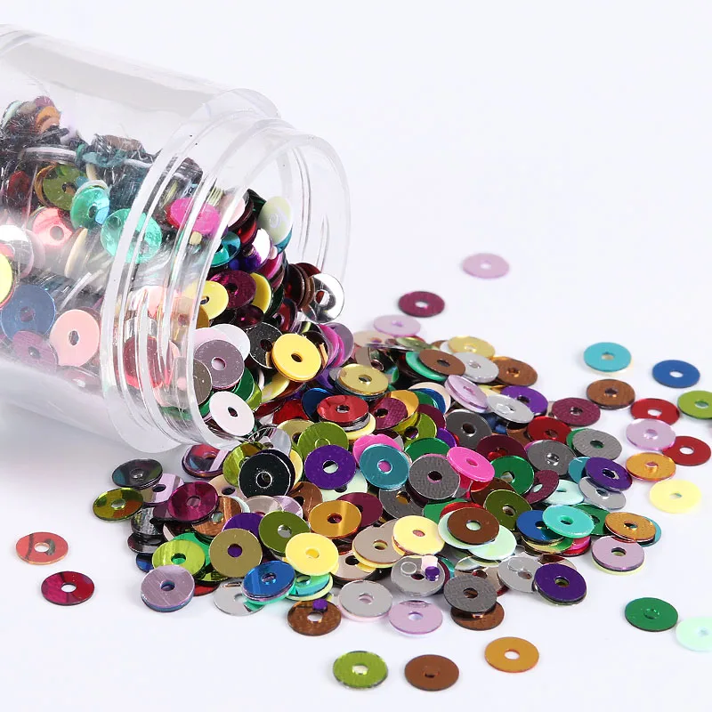 Assorted Flat Round PVC Sequins for Crafting and Decoration