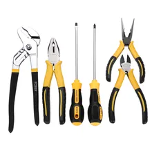 7 шт. Набор плоскогубцев комбинированный многофункциональный инструмент для ремонта дома включает отвертку и плоскогубцы для труб с Чехол