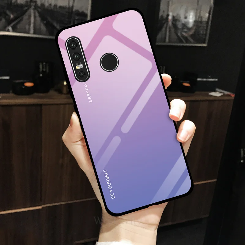 Градиент Стекло чехол для huawei Y6 Y7 Y9 P30 P20 Lite Pro P Smart чехол для Honor 10i 20i 20pro Коврики 30 20 Lite Nova 5i крышка - Цвет: 2