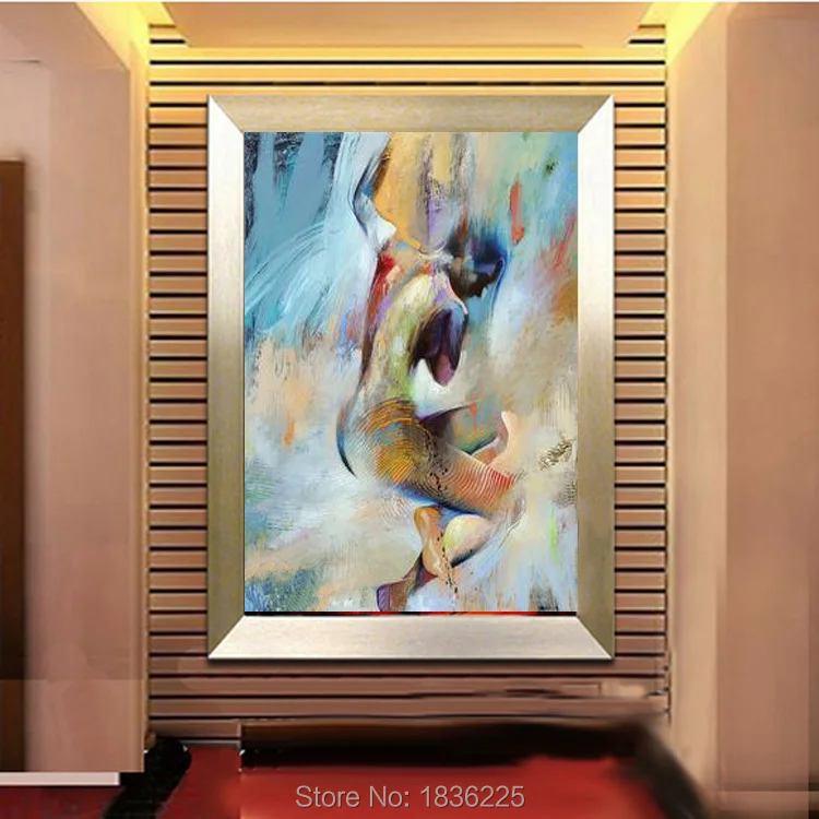 

Handmade canvas oil paintings Hand painted sexy naked man body oil painting for home decor abstract figure painting