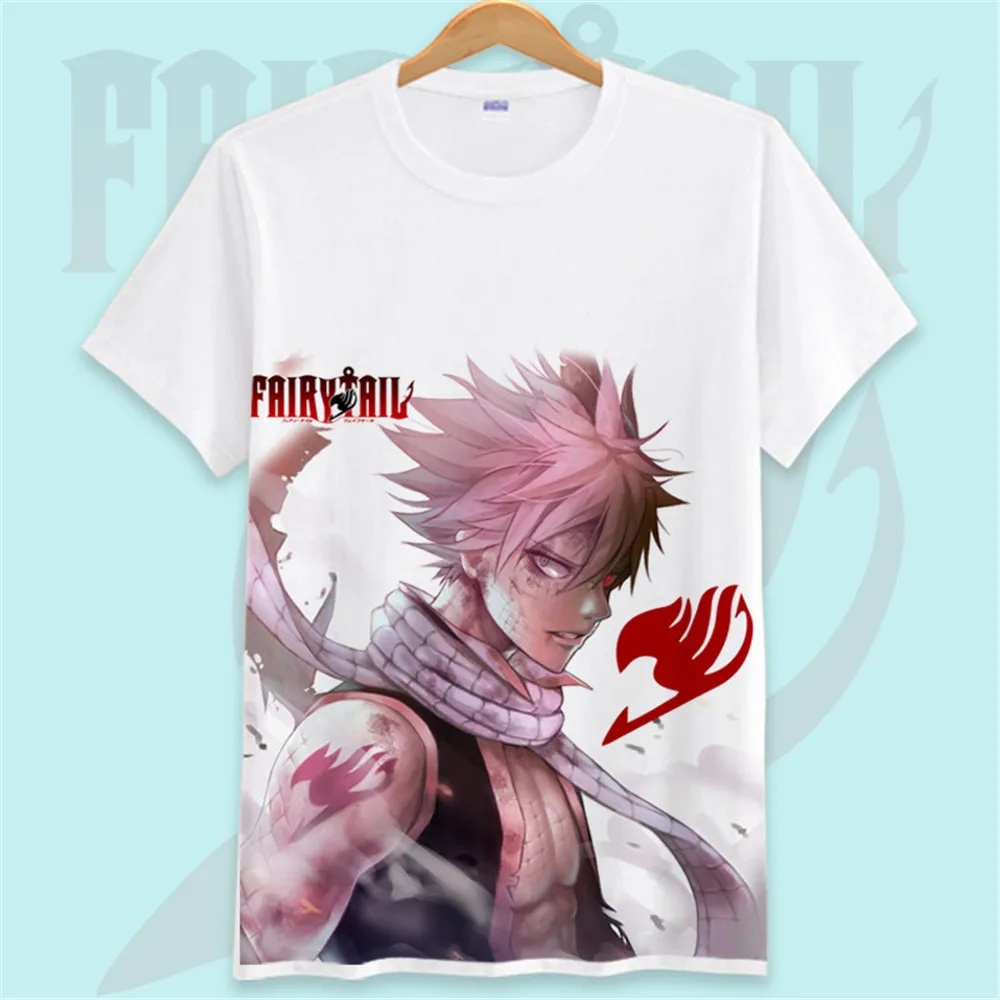 Cosplay&Ware [0]T-shirts Fairy Tail Cosplay T Shirt Black O-neck Short Sleeve Costumes Magical Tops Tees Adult Kid -Cosplay&Ware anime Shop