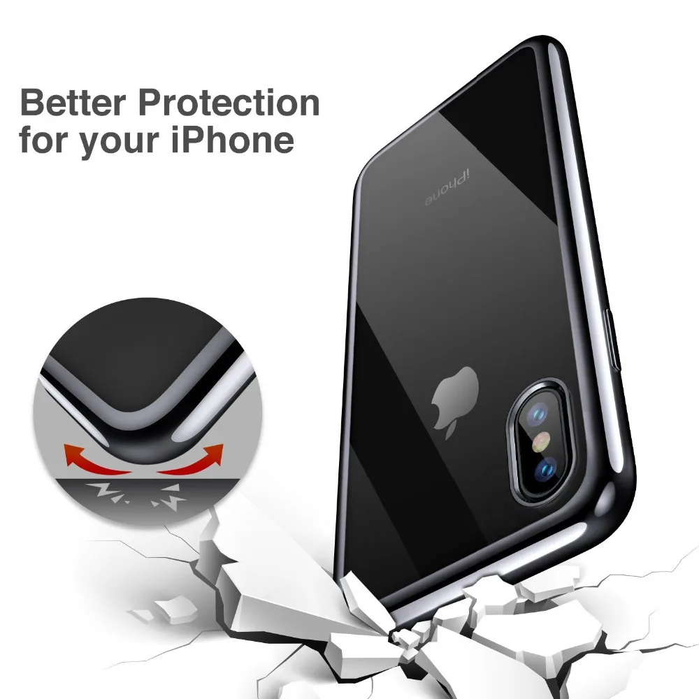Luxury Silicone Phone Case with Soft TPU and Plated Edges