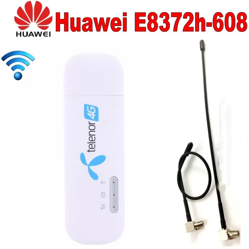 Goedkoop Huawei E8372h 608 met 5dbi TS 9 Antena Wingle LTE Universele 4G USB MODEM WIFI Mobiele
