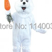 Маскарадный костюм белый Пасхальный кролик талисман костюм персонажа из мультфильма карнавальный праздничный костюм вечерние