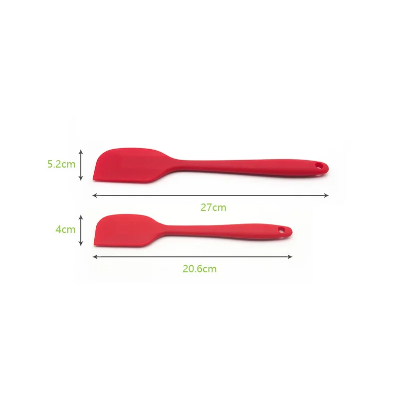 4-piece Heat Resistant Silicone Spatulas Set Rubber Spatula Kitchen Utensils Non-Stick for Cooking, Baking and Mixing