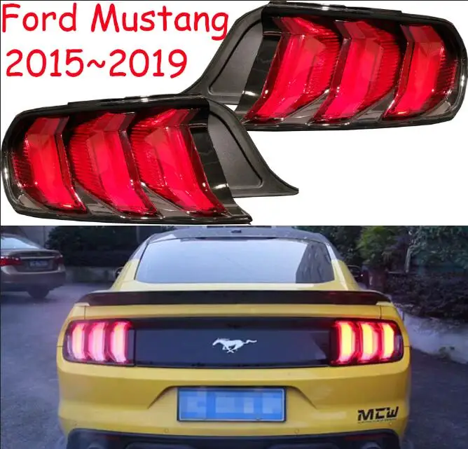 Автомобильный Стайлинг для 2010 2011 2012 2013 /~ год светодиодный фонарь Mustang задний фонарь фары, аксессуары для автомобиля задний бампер противотуманный фонарь - Цвет: 2015 to 2019year