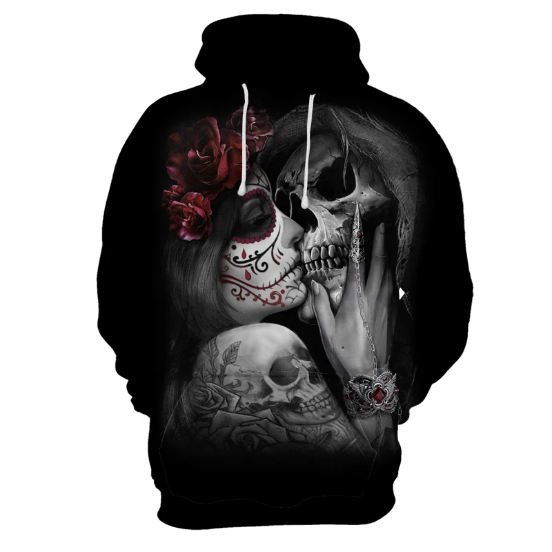 

Hoodies men streetwear 3D love print hooded Sweatshirt hip hop men's / women's pullover Interesting