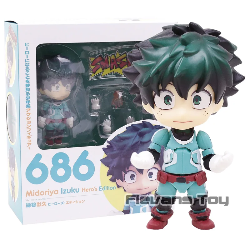 My Hero Academy Nendoroid бакуго кацуки 705 мидория лзуку 686 ПВХ фигурка модель игрушка кукла подарок - Цвет: 686