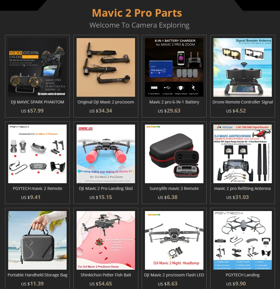 PGYTECH Комплект фильтров для DJI MAVIC 2 Pro фильтры для объектива UV CPL ND4 ND8 ND16 ND32 ND64 PL Комплект фильтров для камеры MAVIC 2 Drone