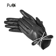PUDI GL831 женские перчатки из натуральной овечьей кожи, брендовые новые модные зимние осенние Вечерние перчатки