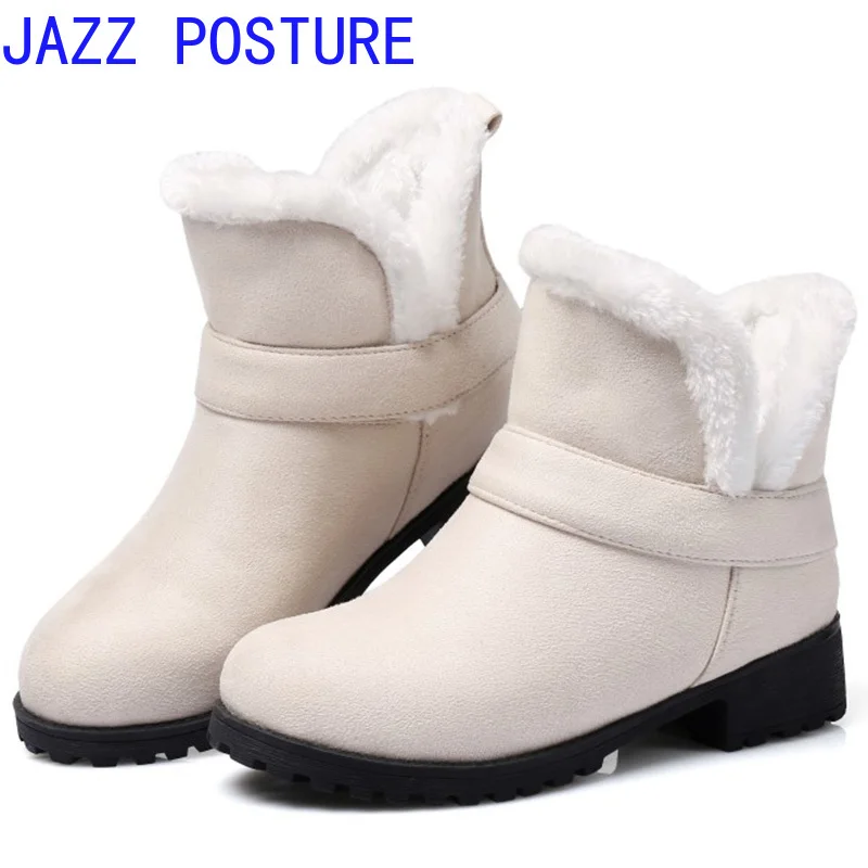

2019 winter fur warm snow boots women's shoes to keep warm inside high quality boots girls bota female zapatos de mujer z141