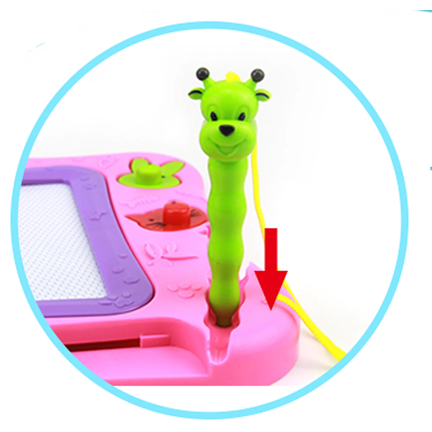 Besegad красочные стираемый Магнитный Doodle письмо и рисование доска-планшет развивающие игрушки с 2 шт. штампы для детей ясельного возраста