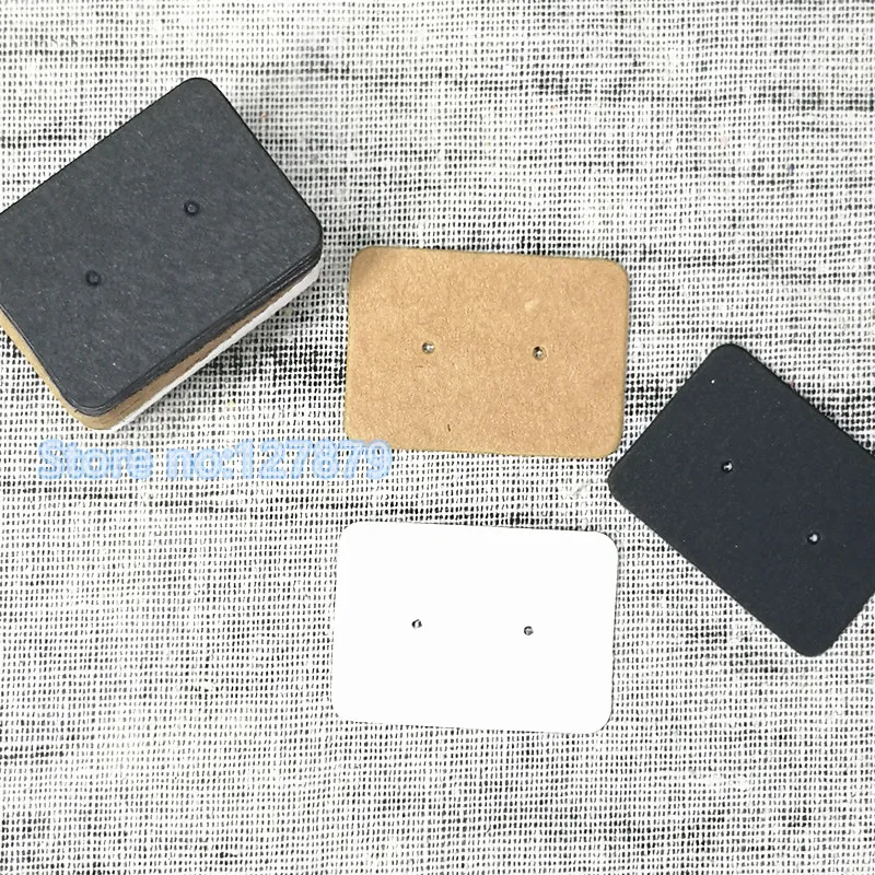 

100pcs Blank Kraft Paper Jewelry Ear Studs Packaging Display Cards Thick Kraft Paper Earrings Card Jewelry Price Tags 2.5x3.5cm