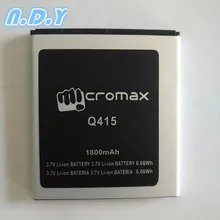 Высококачественный Micromax Q415 1800mAh литий-ионный аккумулятор для мобильного телефона Micromax Q415