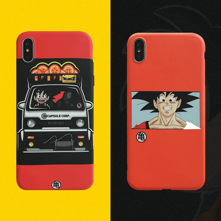 

Fashion Brand Dragon Ball Wukong Car Master Roshi iphonecase for 6s 7 8plus xs max Half-wrapped Case Waterproof