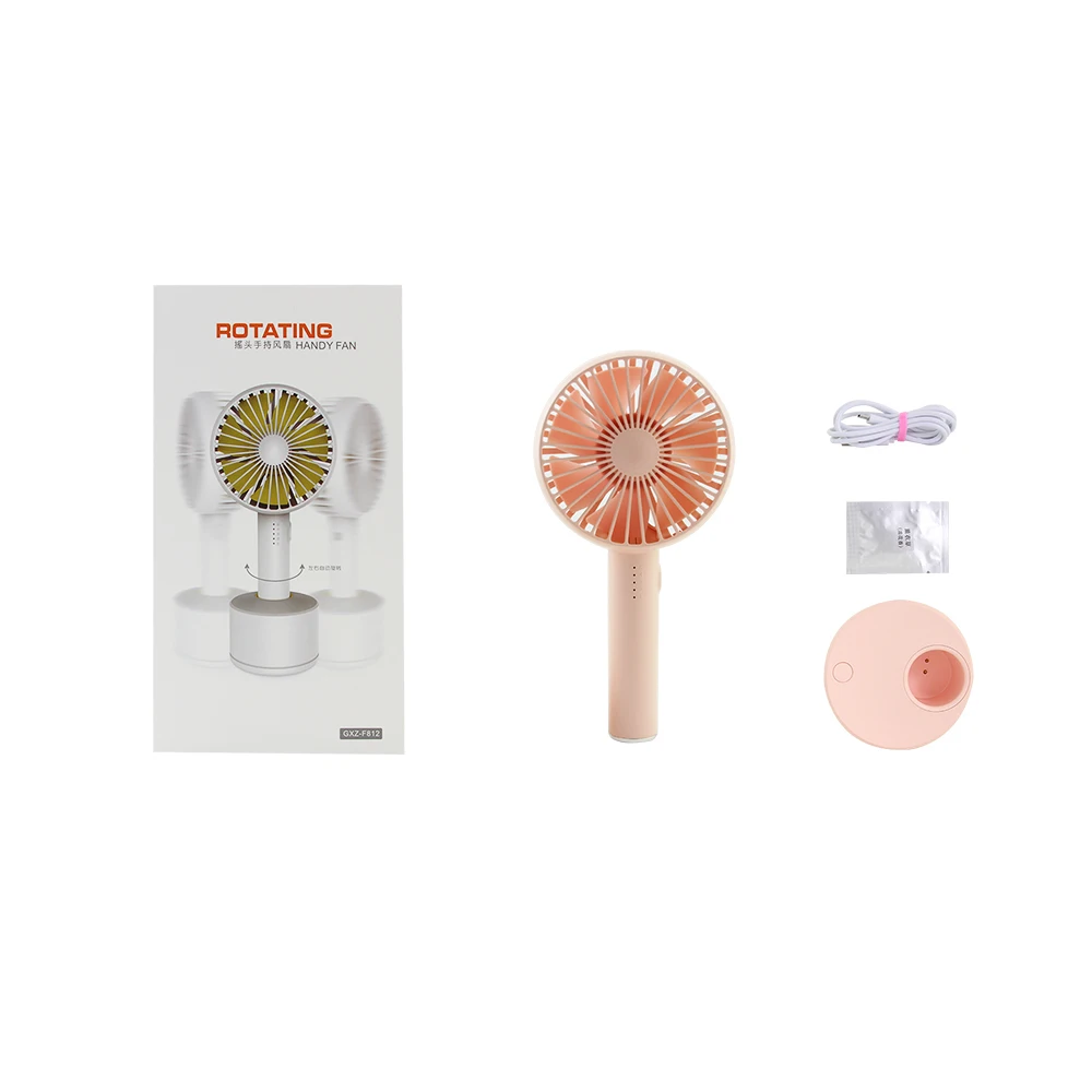 Mini USB Cooling Shaking Head Fan Rechagable Cooler Gadget Ventilador Electronic Fan Handheld 5 Speeds Portable Office Gadgets