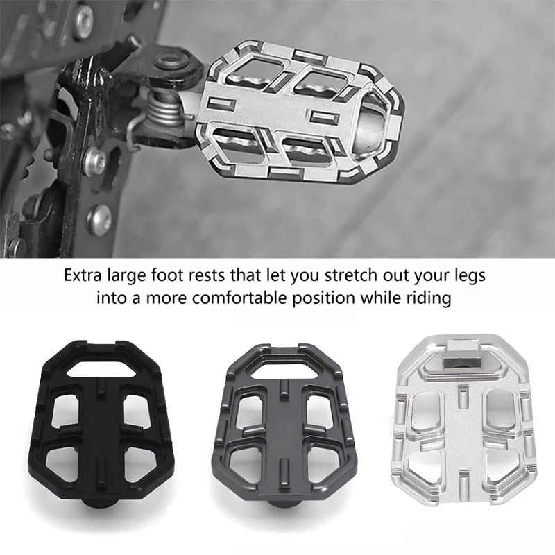 

CNC Billet Wide Foot Pegs Pedals Rest Footpegs for BMW F750GS F850GS G310GS R1200GS S1000XR R Nine T Scrambler R nine T Urban/GS