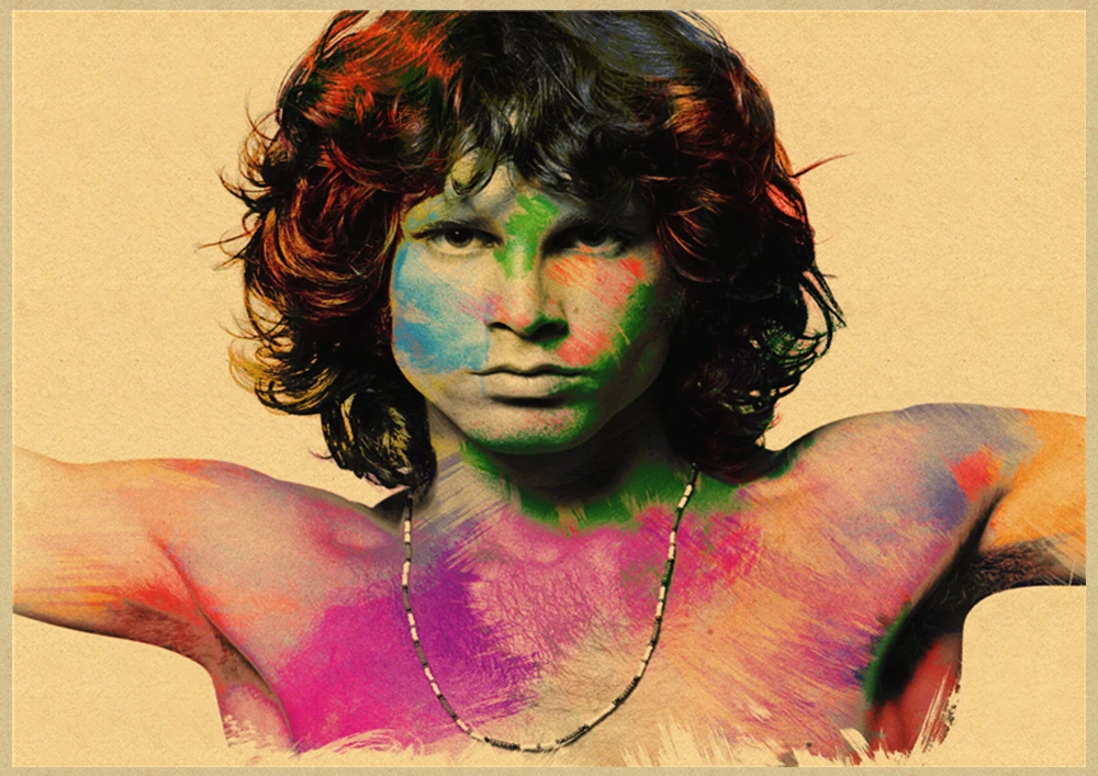 Винтаж Ретро Рок-Группа Музыка двери Jim Morrison матовая крафт-бумага плакат стены стикеры домашний декор