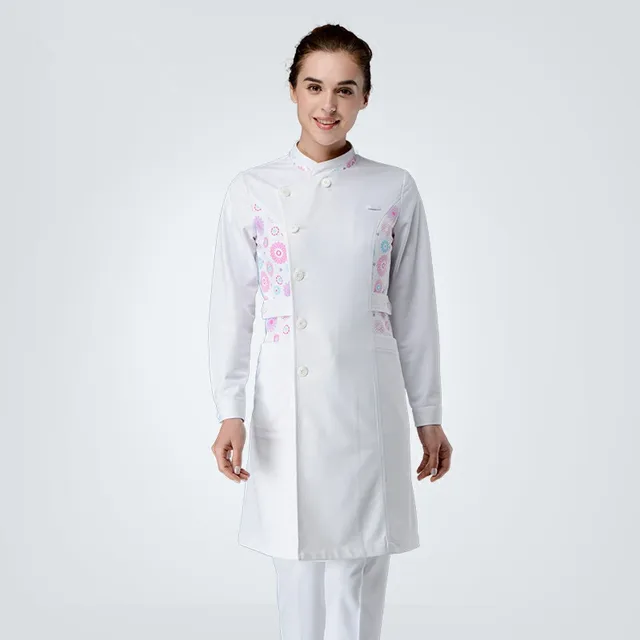 Elegant Nurse Uniform Medical Dress Winter Doctor Gown Medical Clothing Comfortable Slim Fit