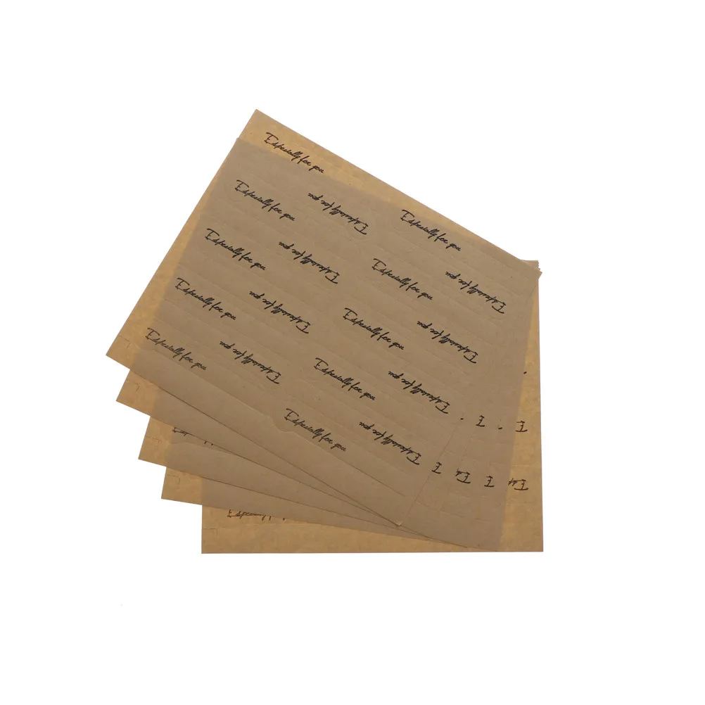 

hot 90Pcs/5 sheets "especially for you"DIY brown Kraft paper sealing stickers handmade bakery food packing decoration stickers