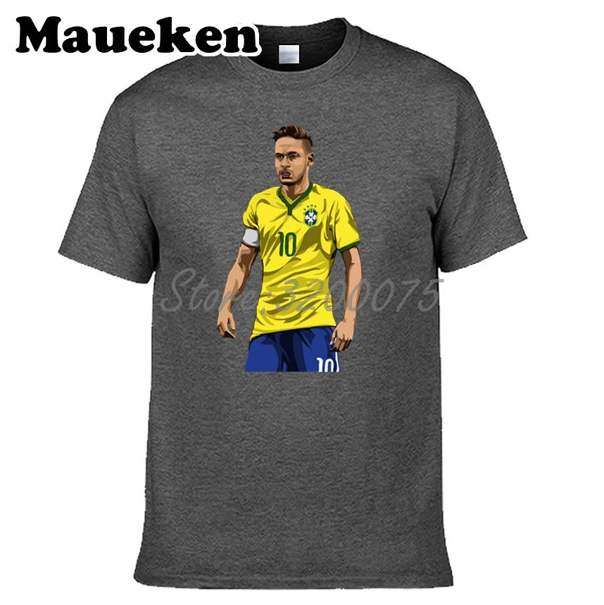 Мужская футболка с круглым вырезом Neymar JR 10 da Silva Santos Junior W17081003|t shirt men|t shirttees men |