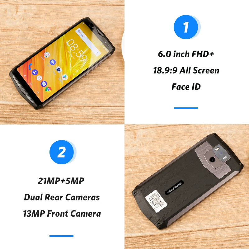 Ulefone power 5 мобильный телефон Android 8 1 13000 мАч 6 0 &quotFHD MTK6763 Восьмиядерный ГБ + 64 21MP
