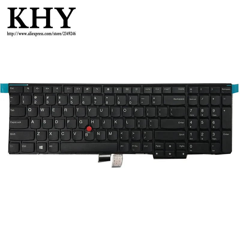 Новая оригинальная американская клавиатура для ThinkPad L570 FRU 01AX610 01AX651/совместимая с w/RU наклейка "Россия" 01AX633 01AX674 - Цвет: US