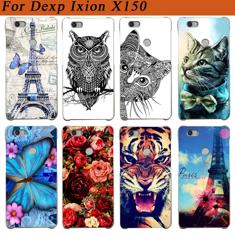 Чехол для Dexp Ixion X150 чехол с рисунком цветной тигр филин Роза мягкий из ТПУ чехлы