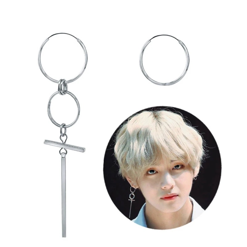 

KPOP DNA Korean V Earrings Earrings Long Men Bangtan Boys Stud Earring For Women Men Album Accessories Kpop