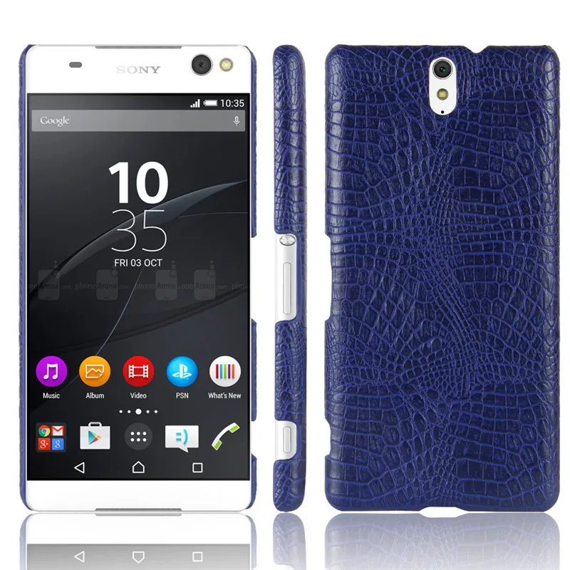 

For Sony C5 Ultra E5553 Case Quality PC Crocodile Grain Back Cover Hard Case for Sony Xperia C5 Ultra C5 Dual E5553 E5506 E5533