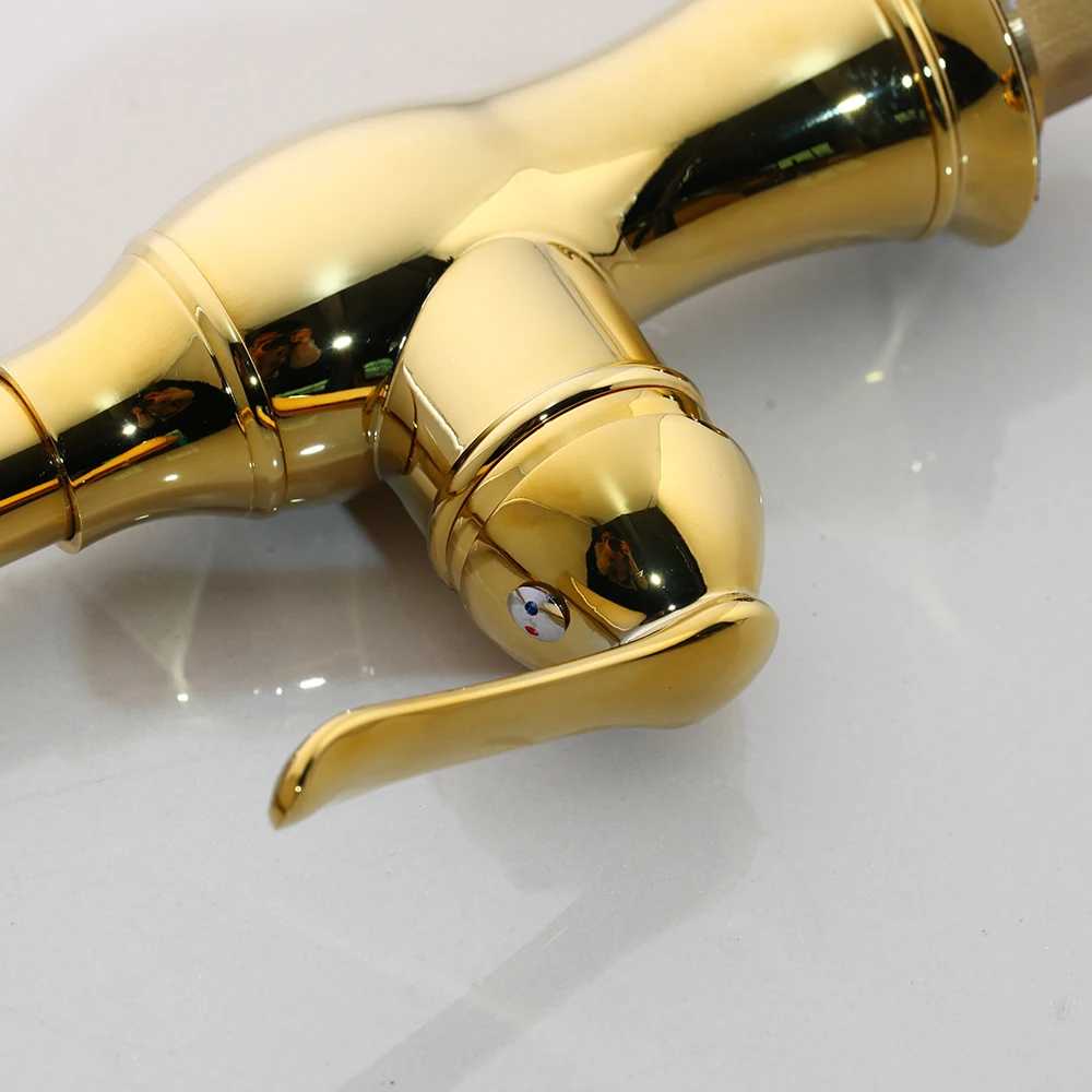 KEMAIDI Luxury Gold Kitchen Faucet Gold Brass for Cold and Hot Mixer Tap Sink Faucet Vegetable Wash - 32964354912