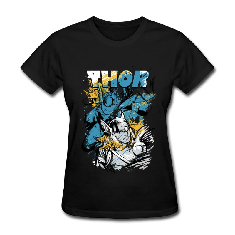 Superhero Thor Sketch Women Tshirt Crewneck Pure Cotton Latest Design