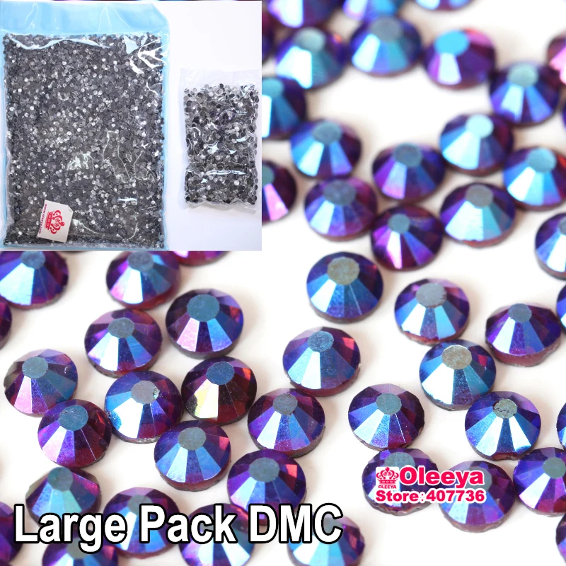 Amethyst HotFix Diamantes GLASS Rhinestone DMC Quality Flat Back Glue Iron On