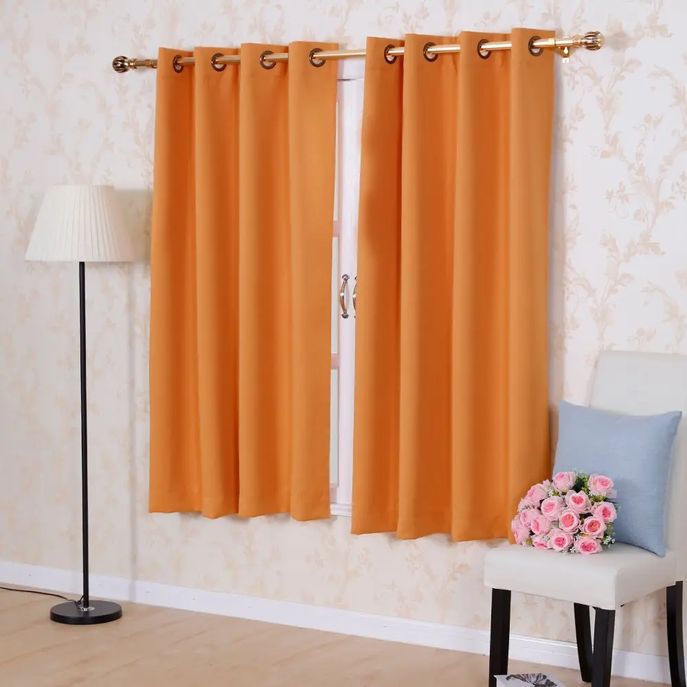 Comprar Color sólido con aislamiento térmico cortinas 8 ojales color sólido cortinas moderna cortina de ventana para el dormitorio de panel único