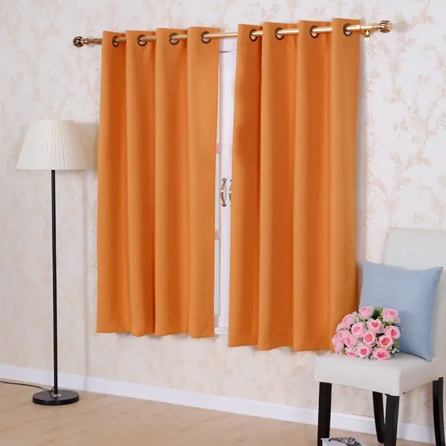 Solid color Thermal Insulated Blackout curtains 8 Grommets Solid ... Solid color Thermal Insulated Blackout curtains 8 Grommets Solid ...