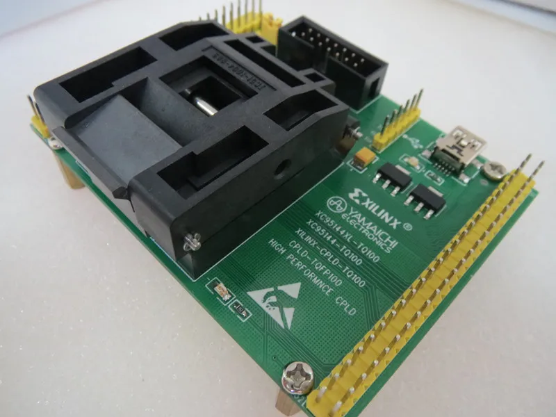 Clamshell XC95144XL-TQFP100 LQFP100-DIP100 YAMAICHI spacing 0.5mm IC Burning seat Adapter testing seat Test Socket test bench cable toner and probe