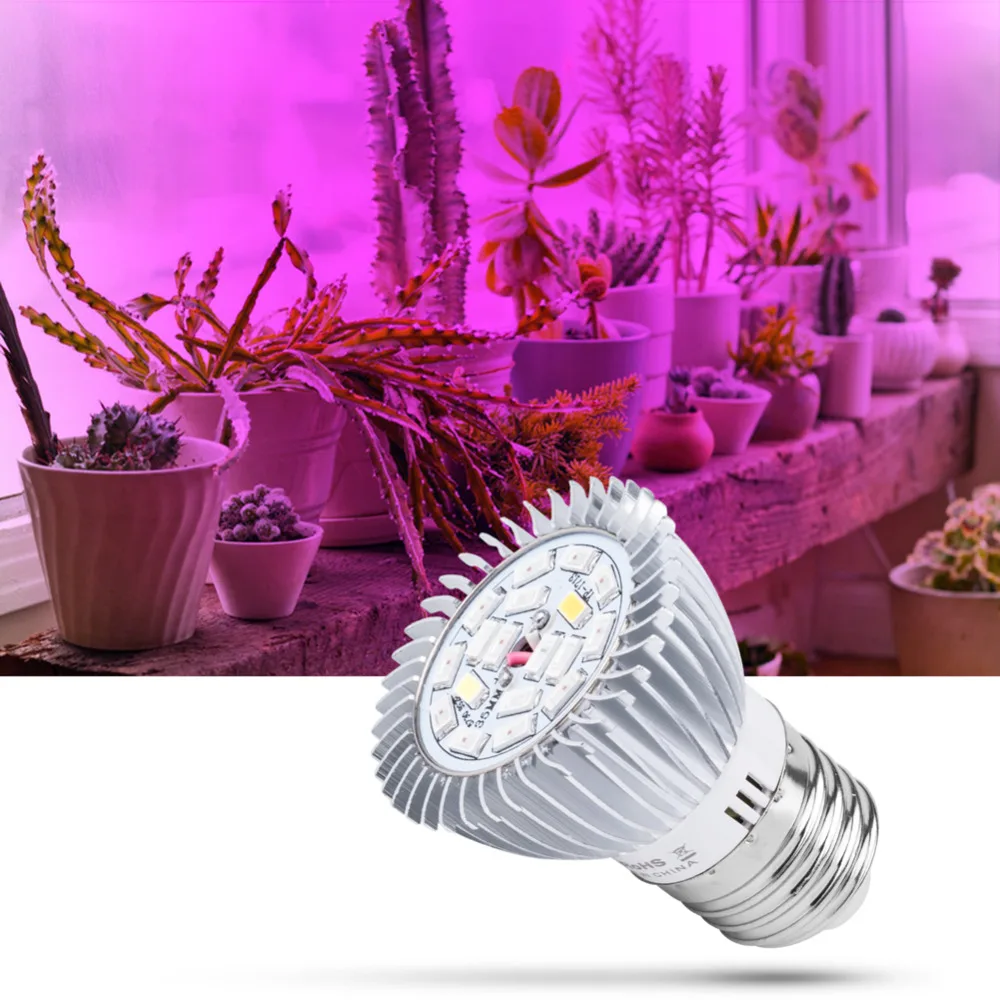 

Aquarium Grow Light E27 Plant Led Bulb E14 Fito Led Hydroponic Light 85-265V Grow Led UV Lamp For Seedlings Vegetables 18W 28W