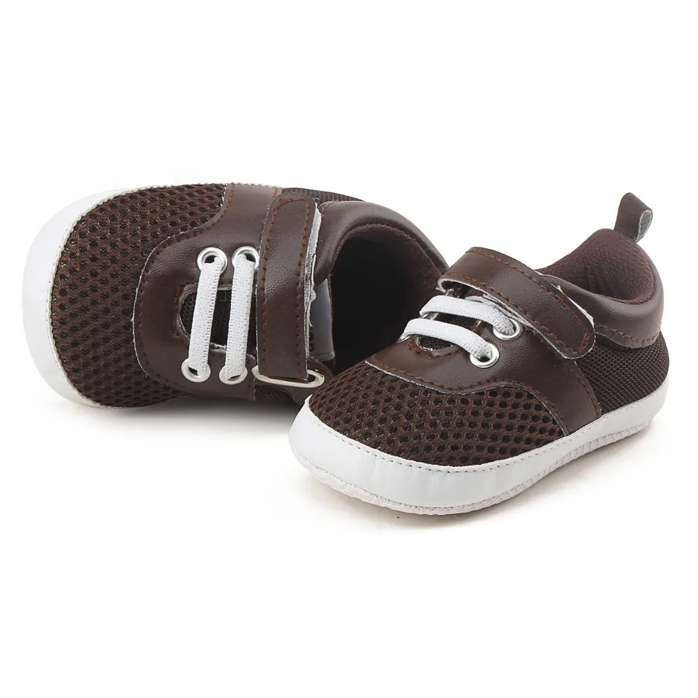MUQGEW/Летняя сетчатая обувь для маленьких мальчиков и девочек от 0 до 18 месяцев; спортивные кроссовки с мягкой подошвой для маленьких мальчиков и девочек - Цвет: Brown
