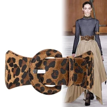 Свитер Леопардовый флис широкий пояс платье для женщин vogue 7,5 см пряжка свободный эластичный пояс для женщин Высокая талия корсетный пояс пальто