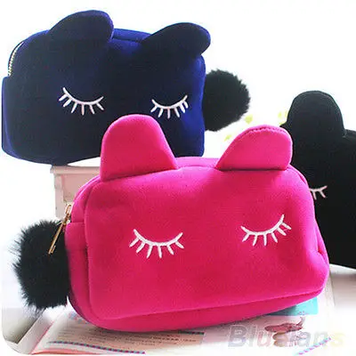  Cute Cat Cosmetic Makeup Bag Wallet Purse Storage Bags Pencil Pouch Clutch