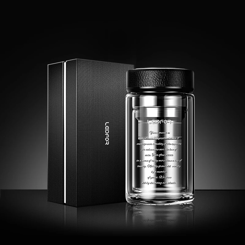 2019 Teacup Glass Thermo Vacuum Flask Office Thermocup Drinking