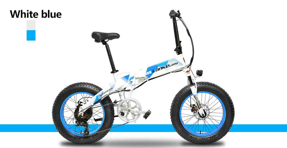 Cheap Lankeleisi X2000 Electric Spokes wheel E-Bike Fat Tire E-bike 7 Speeds Foldable 500W Motor 48V 12A Lithium Battery 18
