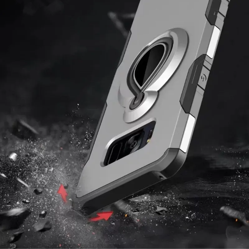 S8 аксессуары задняя защитная крышка чехол для Samsung Galaxy S8 S8 плюс Твердый Чехол-Броня из автомобильная подставка-держатель для телефона с магнитным