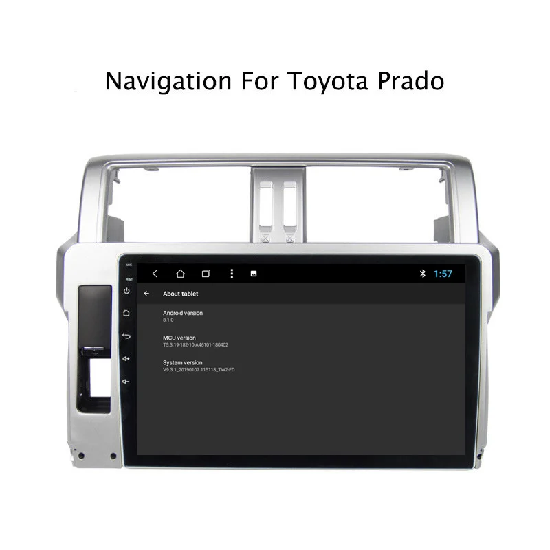 Discount NAVITOPIA 10.1inch 2G RAM 32G ROM Android 8.1 Car DVD GPS Navigation for Toyota Pardo 2014 2015 2016 2017,Silver 5